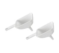 2Pcs Large Diameter PP Plastic Wine Funnel Reusable White | Refillable pour spout, lightweight and easy to store, for home and travel, oil vinegar and drinks