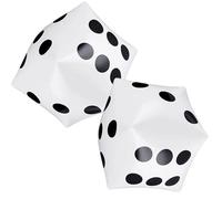 2Pcs Large Dice, Large Inflatable Dice, White Giant Dice for Garden Games and Pool Parties, Durable Cubes for Indoor and Outdoor Activities, Easy Storage Included