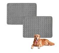 2PCS Large Dog Bed Washable Pet Bed for Dogs,Non-Slip Soft Dog Mat Beds Pet Crate Mattress,Luxurious Pet for Small Medium Large Dogs (Grey,100 * 70cm)