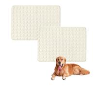 2PCS Large Dog Bed Washable Pet Bed for Dogs,Non-Slip Soft Dog Mat Beds Pet Crate Mattress,Luxurious Pet for Small Medium Large Dogs (White,60 * 40cm)