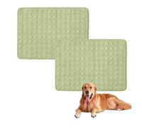 2PCS Large Dog Bed Washable Pet Bed for Dogs,Non-Slip Soft Dog Mat Beds Pet Crate Mattress,Luxurious Pet for Small Medium Large Dogs (Light Green,90 * 60cm)