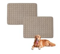 2PCS Large Dog Bed Washable Pet Bed for Dogs,Non-Slip Soft Dog Mat Beds Pet Crate Mattress,Luxurious Pet for Small Medium Large Dogs (Coffee,75 * 50cm)