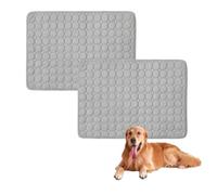 2PCS Large Dog Bed Washable Pet Bed for Dogs,Non-Slip Soft Dog Mat Beds Pet Crate Mattress,Luxurious Pet for Small Medium Large Dogs (Light Grey,100 * 70cm)