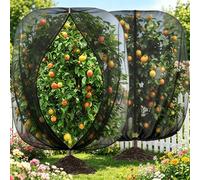 2pcs Large Fruit Tree Netting,300X300cm,Garden Insect Netting,Insect Netting for Vegetables,Garden Netting with Drawstring and Zipper for Anti Birds,Insects,Protect Blueberry Strawberry Tomatoes