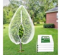2PCS Large Fruit Tree Netting with Drawstring and Zipper,8 * 8FT Garden Netting for Garden Protection,Insect Bird Netting for Fruit Trees,Protection from Anti Birds,Bugs,Cicadas (3.93*4.92FT (4PCS))