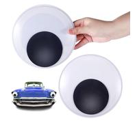 2pcs Large Googly Eyes Magnetic, 7in Giant Wiggle Eyes Plastic Giant Googly Eyes Black and White Googly Eyes for Crafts DIY Decorations Christmas Tree Ornament