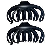 2pcs Large Hair Clamps Black Plastic Resin Retro French Design | Sturdy Fixing Loose Hair, Not Easy to Break, Elegant Simple Style for Everyday Hair Styling