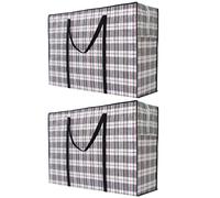2PCS Large Laundry bags with Zips Heavy Duty Storage Bags Reusable Strong Clothes Storage Bags Nylon Large Boxes for Moving House Clothing Storage, 80x55x25CMx120,XL