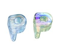 2Pcs Large Letter Beads for DIY Jewelry Making, Iridescent Acrylic Bubble Beads with 0.6cm Large Holes for Bracelets, Necklaces, Keychains and Lanyards P 2pcs