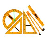 2Pcs Large Mathematical Triangle Ruler Set, Teaching Geometric Protractor Math Geometry Rulers, Ruler Angle Measurement Teaching Aids, Drawing Math Geometry Tool