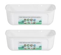 2pcs Large Poultry Feeder PP White Spill Proof Farm Livestock Use | Easy to Clean, Break Resistance and Wear Resistance, Large Capacity, for Poultry Farm Livestock Use