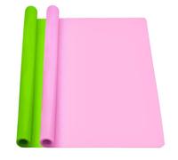 2pcs Large Silicone Mats - 40x30 cm Silicone Sheet for Crafts Resin Mat Clear Countertop Protector Pad Placemats for Heat Insulation Tabletop Protection, Easy Clear & Dishwasher Safe