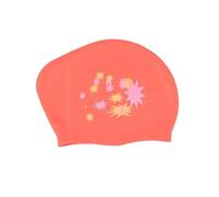 2pcs Large Size Long Hair Swimming Cap Elastic Swim Waterproof Silicone Lady For Men And Women(Orange)