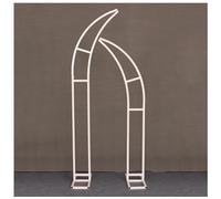 2pcs Large Wedding Arch with Base Flower Stand & Backdrop for Elegant Wedding Party Decorations 6.9FT & 5.9FT White Arch Bracket for Climbing Plants & Vines