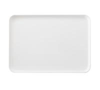 2pcs Large White Serving Trays Set, Plastic Serving Tray for Party, 2 Pcs White Trays for Serving Food, Reusable Platters for Buffet, Fruit, Cookie, Charcuterie, Appetizer