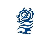 2pcs Lasting Waterproof Temporary Tattoo Sticker Dragon Lion Fake Tattoo For Men Women(01)