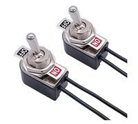 2pcs Latching Toggle Switch SPST 2 Position ON/Off 6A 125V AC 10A 12V DC Incidental 5.2 inch Connect Wire Rocker Arm Switch Switches
