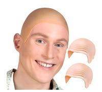 2Pcs Latex Bald Cap for Adults, Bald Cap Is Smooth and Tasteless, Fancy Dress Cosplay Hat Wig Cap Fake Bald Wig Costume Accessory for Stage Plays, Movies, Club Activities Halloween Party