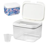2Pcs Laundry Pod Storage Container 2.8L Automatic Pop-Up Laundry Pod Container Sealed Laundry Pods Case with Measuring Cup Laundry Tablet Washing Powder Detergent Box for Washing Pod Bath Bomb (2pcs)