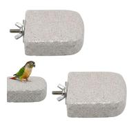2Pcs Lava Ledge, Bird Perch for Cage, Lava Ledges for Rat Cage, Bird Perches, Natural Pumice Bird Perch Platform, Two Pack, For Small Birds and Rodents, Nail and Beak Care, Climbing and Exercise