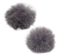 2PCS Lavalier Wind Muff, Microphone Windscreen Lapel Microphone Wind Muff Windscreen Coversr 0.5cm, 0.2in (Grey)