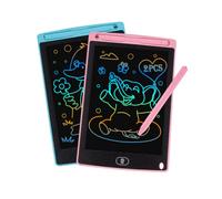 2PCS LCD Writing Board Drawing Board Screen 8.5 Inch Environmentally Friendly Bright Colourful Font Pad Educational Toy Gift for Children 3-6 Years Old Girls (2 Packs)