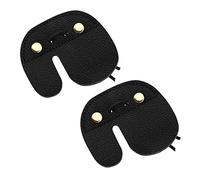 2PCS Leather Archery Finger Tab Double Thickness Protective Guard Pad Fingers Protector Shooting Practice Gear for Recurve Bows Shooting Bow Arrow Black