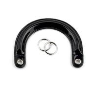 2pcs Leather Bags Strap Replacement Crossbody Handle Strap Gold Sliver Hardware for Women Handbag DIY Bag Accessorie(Black-Sliver Buckle)