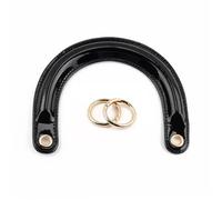 2pcs Leather Bags Strap Replacement Crossbody Handle Strap Gold Sliver Hardware for Women Handbag DIY Bag Accessorie(Black-Gold Buckle)