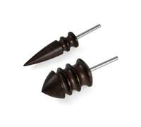 2pcs Leather Burnisher Bits for Rotary Tools, 2 Styles Leather Burnishing Tips Edge Burnishing Tool Polishing Head Accessories for Leather Craft Hand Making