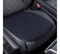 2PCS Leather Car Seat Cushion,Waterproof Car Front Seat Cushions,49x49cm Anti-Slip Driver Seats Pad with Storage Pocket,Soft Breathable CarSeat Cover for Most Cars,Trucks,SUVs,Vans (BlackBlue)