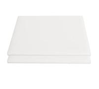 2pcs Leather Craft Punching Pad, Leather Punch Mat with Cushioning Effect, White Plastic Leather Cutting Board for Stamping Tools and DIY Handcraft Projects, 5.9x7.9in