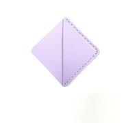 2pcs Leather Diamond-Shaped Bookmark Page Folder Corner Protection Set Square Book Marks Nook(Purple 2pcs)