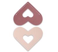 2pcs Leather Heart Bookmark for Women Kid, Cute Book Accessories Gift for Reading Lovers, Portable Corner Page Book Marks