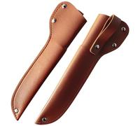 2pcs Leather Knife Sheath with Belt Loop for Butcher and Paring Knives | Brown Finish, Lightweight Storage Cover, Drawer-safe Protection, Belt Fixing for Home and Butchers Random Color