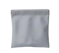 2pcs Leather Simple Makeup Storage Bag Women Pouch Portable Make Up Key Glasses Organizer Bags(2pcs-Light Blue,12 * 12cm)