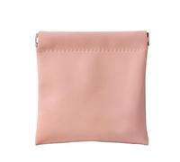 2pcs Leather Simple Makeup Storage Bag Women Pouch Portable Make Up Key Glasses Organizer Bags(2pcs- Pink,12 * 12cm)