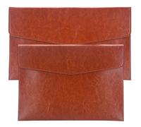 2Pcs Leather Travel Document Holder, A4 & A5 Travel Document Organizer, Stylish and Functional Document Storage for Business Meetings, University Lectures, Personal Events