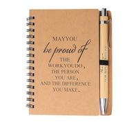 2Pcs Leaving Gifts for Colleagues Teacher, Thank You Gift for Women Men Appreciation Inspirational Kraft Notebook with Ballpoint Set Positive Gifts for Friends Volunteers Employees (Difference)