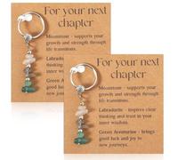 2pcs Leaving Gifts for Colleagues Women New Job Retirement Gifts for Women Crystal Keyring Farewell Coworker Teacher Goodbye Moving Going Away Christmas New Beginnings Gift Friends Breakup Divorce