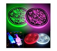 2PCS LED Car Cup Holder Lights, Light up Car Coasters for Cup Holders