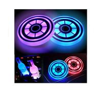 2PCS LED Car Cup Holder Lights, Light up Car Coasters for Cup Holders 7 Color-Changing Light Up Cup Holder Insert Coasters, Waterproof Car Accessories for Teens, Car Gifts for Men & Women