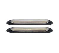 2Pcs LED Daytime Running Lights for Toyota Yaris 2013-2023 2024 2025, Waterproof 12V Car Exterior Light Strips, Flowing Turn Signal Lamps, Universal,23.5cm-White Yellow