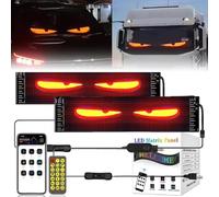 2Pcs Led Devil Eyes Light for Cars,Led Eyes for Trucks,Programmable Flexible Led Display with App Control Remote,Programmable Led Sign,Led Smart Eye Lamp Soft Screen for Car,Party,Bar(2Pcs-7*17.3cm)