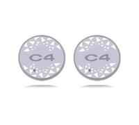 2PCS LED Drink Holders Cup Lights,for C4 Charging Insert Car Coasters Luminescent Interior Atmosphere Decoration,C