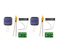 2Pcs LED Flame Light Fire Effect Light 3.7V Flickering Circuit Board Realistic Flickering Effect, Flameless Candles for Home Garden Halloween Christmas Party Bar Décor (Without Battery)