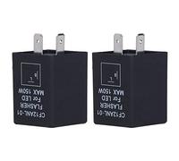 2Pcs LED Flasher 2 - Pin Electronic Relay, Normally Open Car Turn Signal Light DC12V, Plug and Play LED Flasher Relay for 12V Cars and Motorcycles