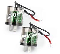 2PCS LED Flasher Relay, 12V 20A 2-Pin Electric LED Turn Signal Relay,with Ground Wire Prongs for Fixing Car Bike Motorcycle Scooter Turn Signal Light Frequent Flicker LED and Incandescent Bulbs
