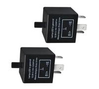 2PCS LED Flasher Relay CF-13,Heavy Duty 3 Pins Adjustable Turn Signal Relay CF13 EP34 Led Flasher Module - Flasher Relay for Led Lights Hyper Blink Flash Resolve Rapid Quick Flash Issue