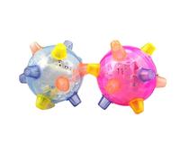 2PCS LED Flashy Musical Dancing Ball, 13cm Random Color Flashing Bouncing Balls Toy, Luminous Shake Jumping Ball, Disco Sensory Balls Children Music DancingBall Toy For Boys Girls (Bule+Pink)